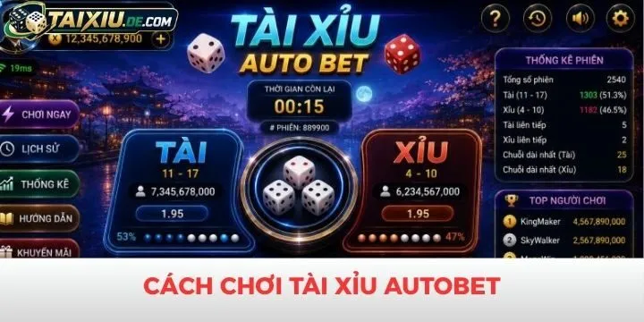 Cách chơi Tài xỉu autobet cho tân binh