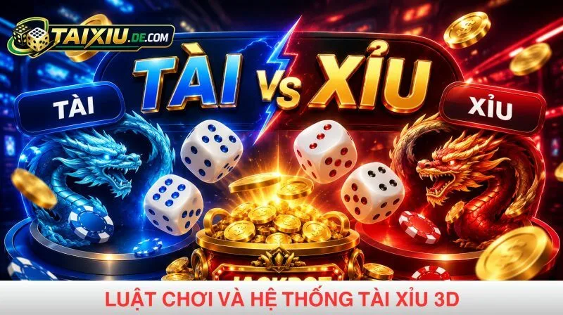 Luật chơi và hệ thống cửa cược đa dạng trong tài xỉu 3D