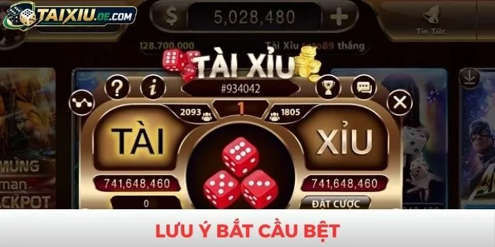 Lưu ý khi áp dụng bắt cầu bệt trong tài xỉu