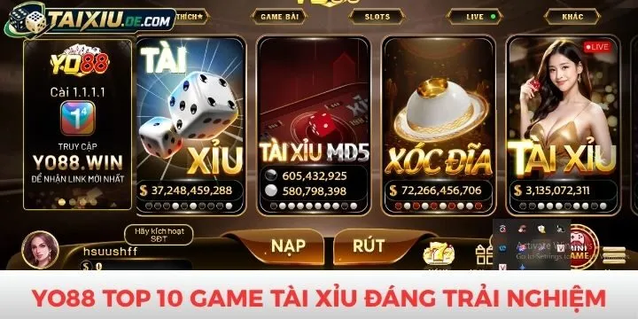Top 10 game tài xỉu đổi thưởng kiếm tiền cực hơt có 1 0 2